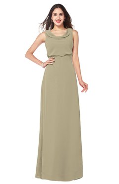 ColsBM Willow Candied Ginger Classic A-line Jewel Sleeveless Zipper Draped Plus Size Bridesmaid Dresses