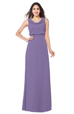 ColsBM Willow Chalk Violet Classic A-line Jewel Sleeveless Zipper Draped Plus Size Bridesmaid Dresses