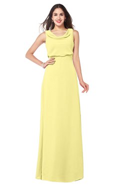 ColsBM Willow Daffodil Classic A-line Jewel Sleeveless Zipper Draped Plus Size Bridesmaid Dresses