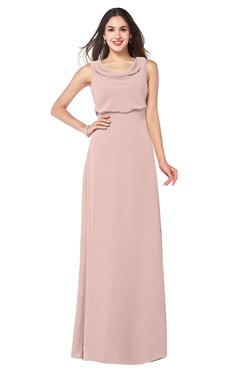 ColsBM Willow Dusty Rose Classic A-line Jewel Sleeveless Zipper Draped Plus Size Bridesmaid Dresses