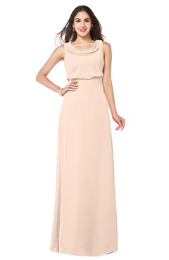 ColsBM Willow Fresh Salmon Classic A-line Jewel Sleeveless Zipper Draped Plus Size Bridesmaid Dresses