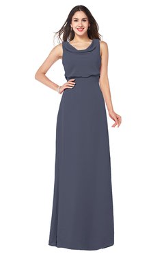 ColsBM Willow Nightshadow Blue Classic A-line Jewel Sleeveless Zipper Draped Plus Size Bridesmaid Dresses