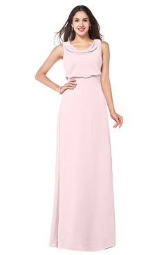 ColsBM Willow Petal Pink Classic A-line Jewel Sleeveless Zipper Draped Plus Size Bridesmaid Dresses