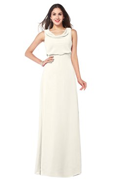 ColsBM Willow Whisper White Classic A-line Jewel Sleeveless Zipper Draped Plus Size Bridesmaid Dresses