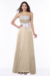 ColsBM Amalia Champagne Modern A-line Strapless Zipper Floor Length Sash Plus Size Bridesmaid Dresses