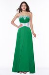 ColsBM Amalia Green Modern A-line Strapless Zipper Floor Length Sash Plus Size Bridesmaid Dresses