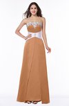 ColsBM Amalia Light Brown Modern A-line Strapless Zipper Floor Length Sash Plus Size Bridesmaid Dresses