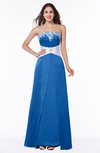 ColsBM Amalia Royal Blue Modern A-line Strapless Zipper Floor Length Sash Plus Size Bridesmaid Dresses
