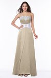 ColsBM Amalia Tan Modern A-line Strapless Zipper Floor Length Sash Plus Size Bridesmaid Dresses