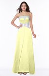 ColsBM Amalia Wax Yellow Modern A-line Strapless Zipper Floor Length Sash Plus Size Bridesmaid Dresses
