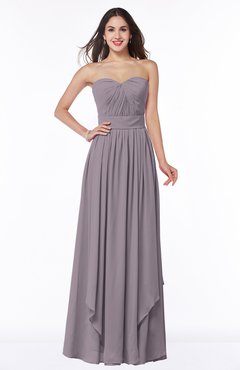 ColsBM Kerry Sea Fog Modern Sleeveless Zip up Floor Length Ruching Plus Size Bridesmaid Dresses