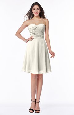 ColsBM Galilea Whisper White Casual A-line Sweetheart Zipper Chiffon Short Plus Size Bridesmaid Dresses
