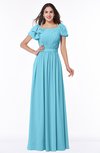 ColsBM Thalia Light Blue Mature A-line Zipper Chiffon Floor Length Plus Size Bridesmaid Dresses
