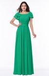 ColsBM Thalia Pepper Green Mature A-line Zipper Chiffon Floor Length Plus Size Bridesmaid Dresses