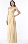 ColsBM Kaitlyn Apricot Gelato Cinderella A-line Sleeveless Chiffon Floor Length Ruching Plus Size Bridesmaid Dresses