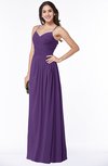 ColsBM Kaitlyn Dark Purple Cinderella A-line Sleeveless Chiffon Floor Length Ruching Plus Size Bridesmaid Dresses