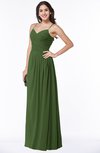 ColsBM Kaitlyn Garden Green Cinderella A-line Sleeveless Chiffon Floor Length Ruching Plus Size Bridesmaid Dresses