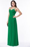 ColsBM Kaitlyn Green Cinderella A-line Sleeveless Chiffon Floor Length Ruching Plus Size Bridesmaid Dresses