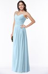 ColsBM Kaitlyn Ice Blue Cinderella A-line Sleeveless Chiffon Floor Length Ruching Plus Size Bridesmaid Dresses