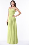 ColsBM Kaitlyn Lime Sherbet Cinderella A-line Sleeveless Chiffon Floor Length Ruching Plus Size Bridesmaid Dresses