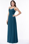 ColsBM Kaitlyn Moroccan Blue Cinderella A-line Sleeveless Chiffon Floor Length Ruching Plus Size Bridesmaid Dresses