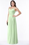 ColsBM Kaitlyn Pale Green Cinderella A-line Sleeveless Chiffon Floor Length Ruching Plus Size Bridesmaid Dresses
