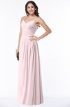 ColsBM Kaitlyn Petal Pink Cinderella A-line Sleeveless Chiffon Floor Length Ruching Plus Size Bridesmaid Dresses