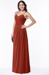 ColsBM Kaitlyn Rust Cinderella A-line Sleeveless Chiffon Floor Length Ruching Plus Size Bridesmaid Dresses