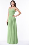 ColsBM Kaitlyn Sage Green Cinderella A-line Sleeveless Chiffon Floor Length Ruching Plus Size Bridesmaid Dresses