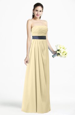 ColsBM Karlee Cornhusk Glamorous Empire Strapless Chiffon Floor Length Sash Plus Size Bridesmaid Dresses