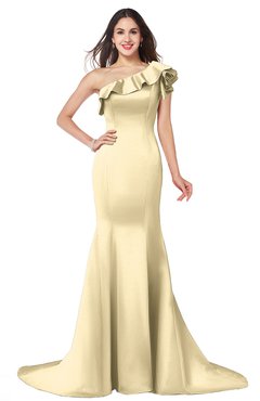 ColsBM Abigail Cornhusk Elegant Fishtail Sleeveless Zip up Satin Ruffles Bridesmaid Dresses