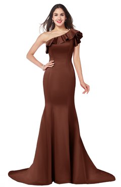ColsBM Abigail Ketchup Elegant Fishtail Sleeveless Zip up Satin Ruffles Bridesmaid Dresses