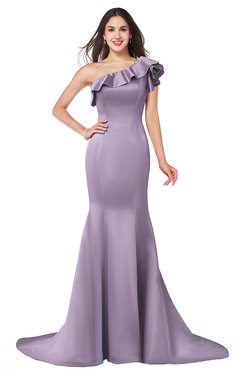 ColsBM Abigail Mauve Elegant Fishtail Sleeveless Zip up Satin Ruffles Bridesmaid Dresses