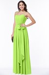 ColsBM Dahlia Bright Green Sexy A-line Zip up Chiffon Floor Length Sash Plus Size Bridesmaid Dresses