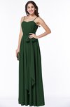 ColsBM Dahlia Hunter Green Sexy A-line Zip up Chiffon Floor Length Sash Plus Size Bridesmaid Dresses