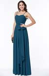 ColsBM Dahlia Moroccan Blue Sexy A-line Zip up Chiffon Floor Length Sash Plus Size Bridesmaid Dresses