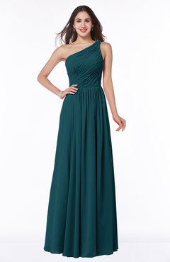 ColsBM Nancy Blue Green Sexy A-line Sleeveless Zip up Chiffon Ruching Plus Size Bridesmaid Dresses
