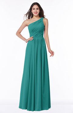 ColsBM Nancy Emerald Green Sexy A-line Sleeveless Zip up Chiffon Ruching Plus Size Bridesmaid Dresses