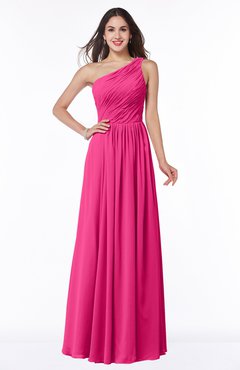 ColsBM Nancy Fandango Pink Sexy A-line Sleeveless Zip up Chiffon Ruching Plus Size Bridesmaid Dresses