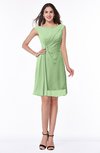 ColsBM Kaylie Sage Green Gorgeous A-line Bateau Sleeveless Backless Plus Size Bridesmaid Dresses