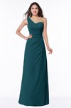 ColsBM Shayla Blue Green Sexy A-line One Shoulder Sleeveless Chiffon Floor Length Plus Size Bridesmaid Dresses