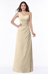 ColsBM Shayla Champagne Sexy A-line One Shoulder Sleeveless Chiffon Floor Length Plus Size Bridesmaid Dresses