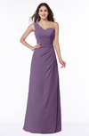 ColsBM Shayla Chinese Violet Sexy A-line One Shoulder Sleeveless Chiffon Floor Length Plus Size Bridesmaid Dresses