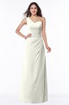 ColsBM Shayla Cream Sexy A-line One Shoulder Sleeveless Chiffon Floor Length Plus Size Bridesmaid Dresses