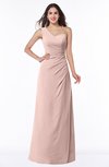 ColsBM Shayla Dusty Rose Sexy A-line One Shoulder Sleeveless Chiffon Floor Length Plus Size Bridesmaid Dresses