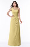 ColsBM Shayla Gold Sexy A-line One Shoulder Sleeveless Chiffon Floor Length Plus Size Bridesmaid Dresses