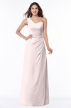 ColsBM Shayla Light Pink Sexy A-line One Shoulder Sleeveless Chiffon Floor Length Plus Size Bridesmaid Dresses