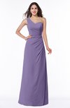 ColsBM Shayla Lilac Sexy A-line One Shoulder Sleeveless Chiffon Floor Length Plus Size Bridesmaid Dresses