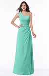 ColsBM Shayla Mint Green Sexy A-line One Shoulder Sleeveless Chiffon Floor Length Plus Size Bridesmaid Dresses