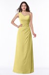 ColsBM Shayla Misted Yellow Sexy A-line One Shoulder Sleeveless Chiffon Floor Length Plus Size Bridesmaid Dresses